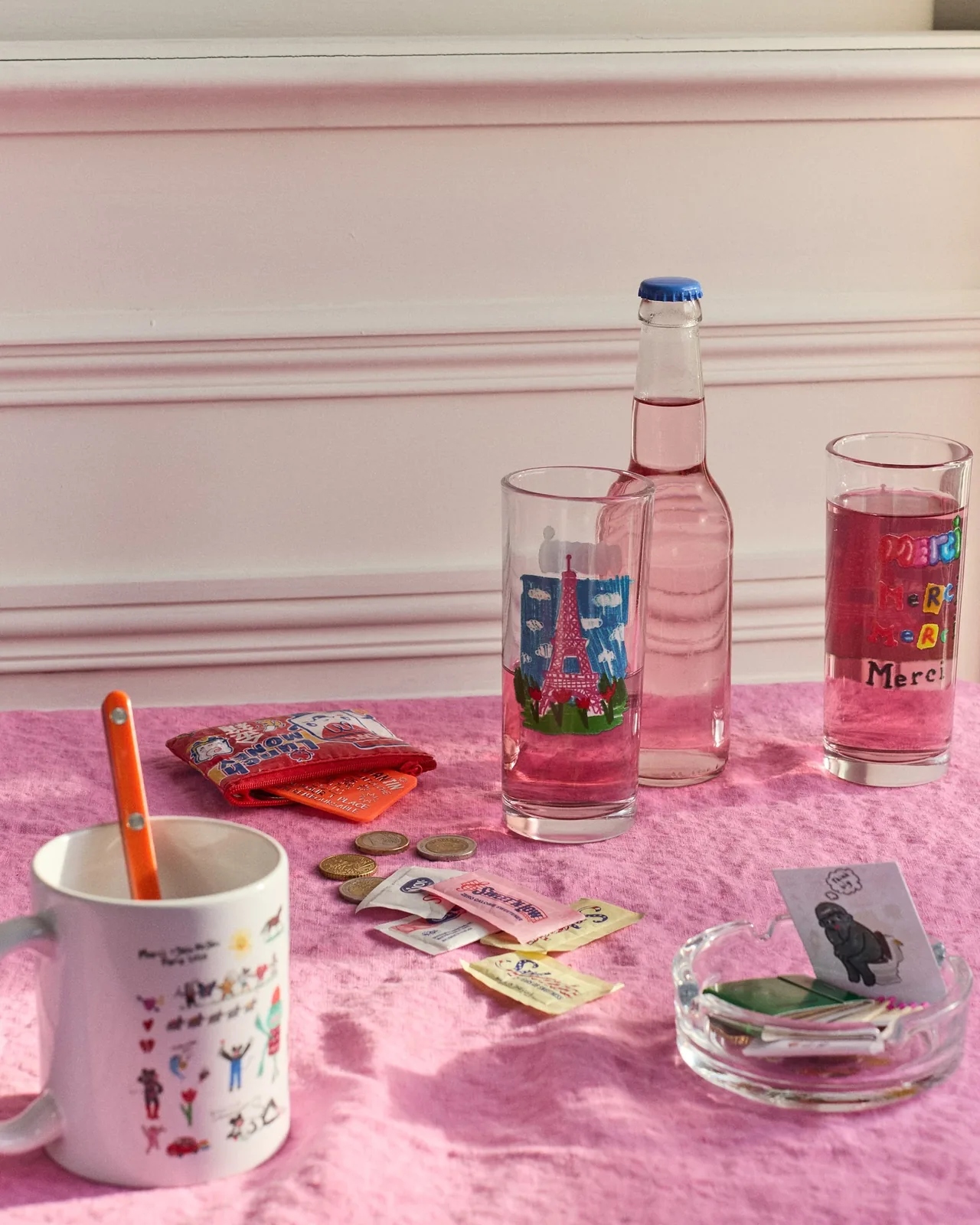 Merci Paris glassware
